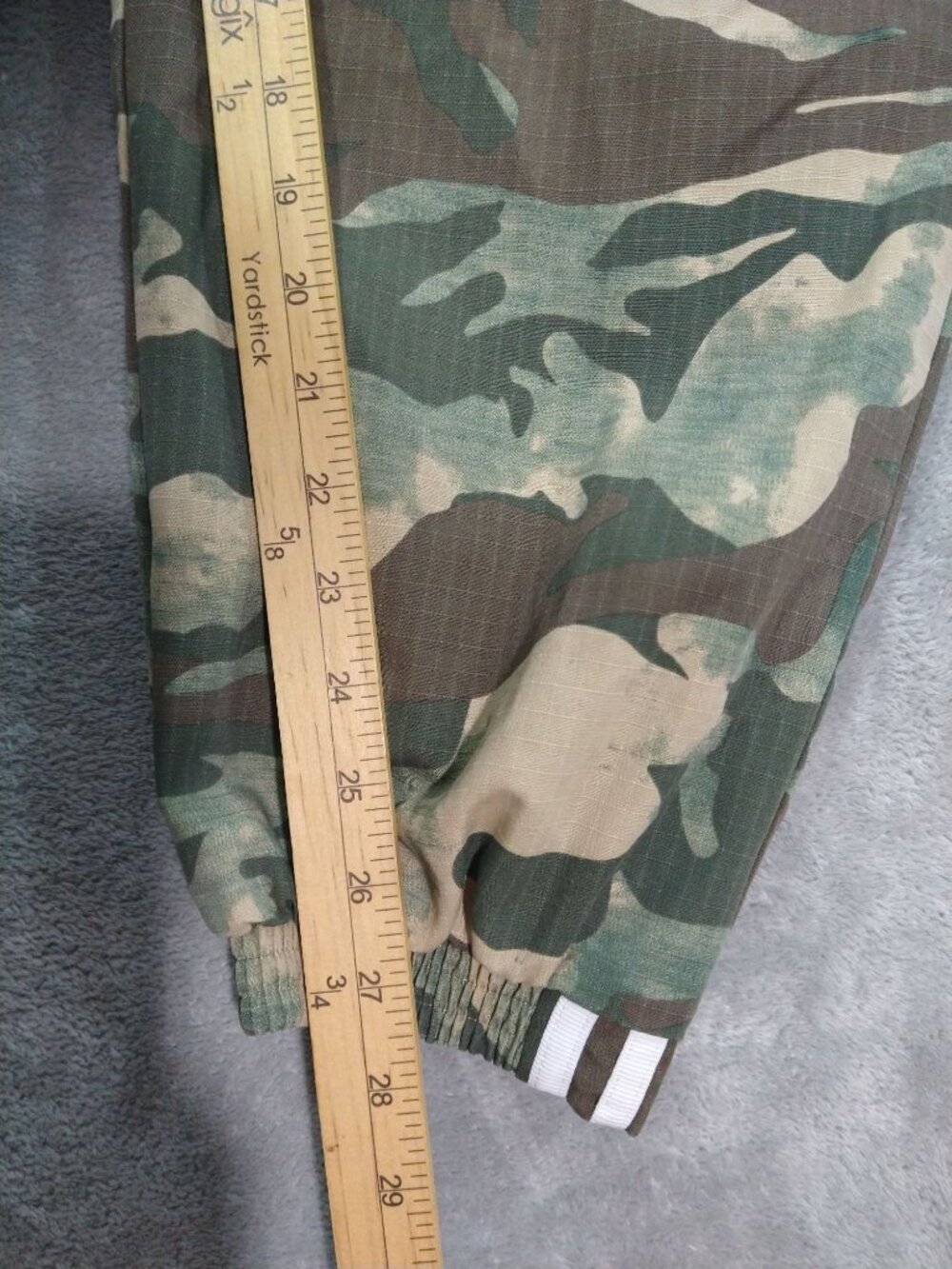adidas Originals Green Camo Track Pant Ripstop Cargo Jogger Womens Medium Baggy - Picture 5 of 11